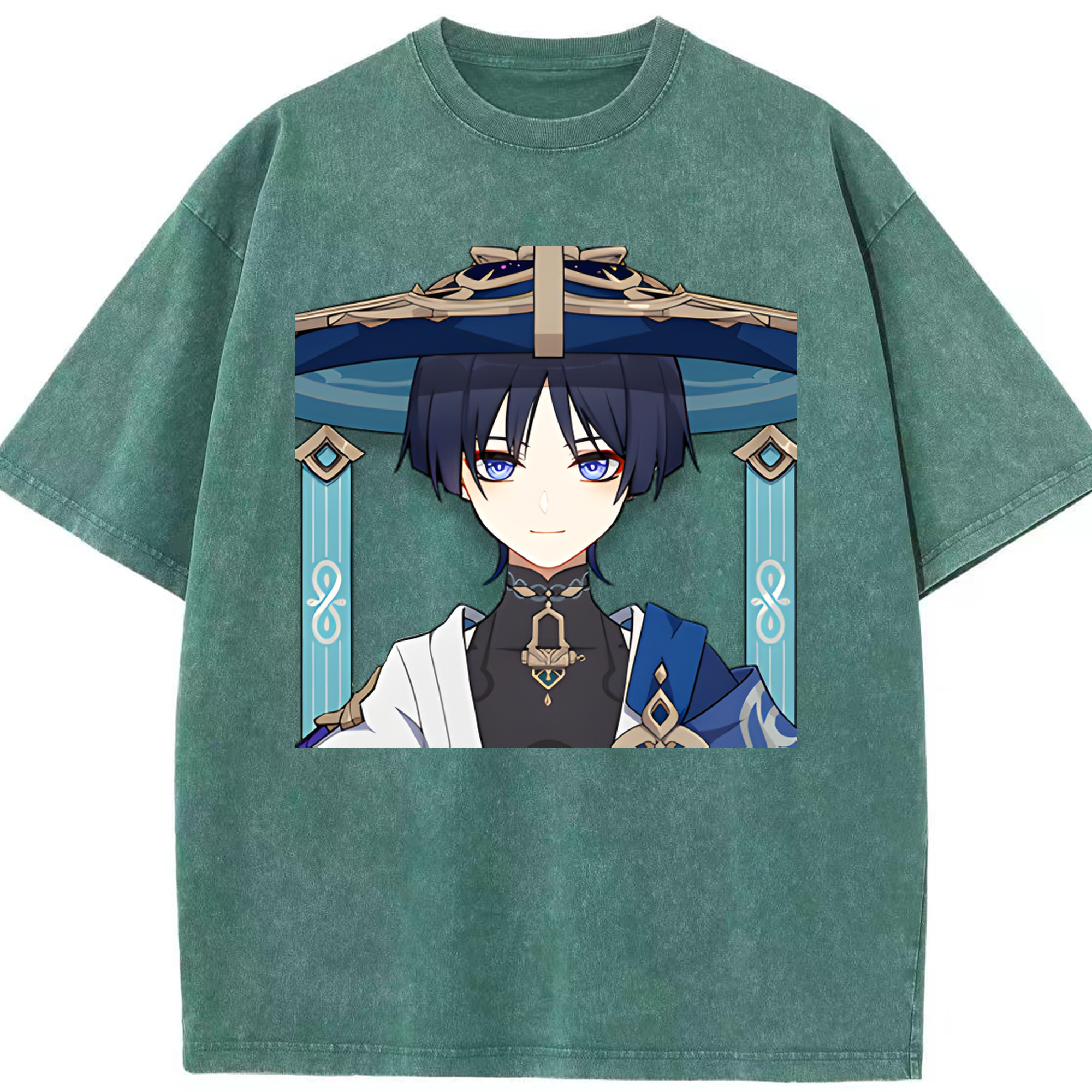 げんし神 さんペい genshin Sanpei 綿100% ヴィンテージ風 半袖Tシャツ（フロントプリント）